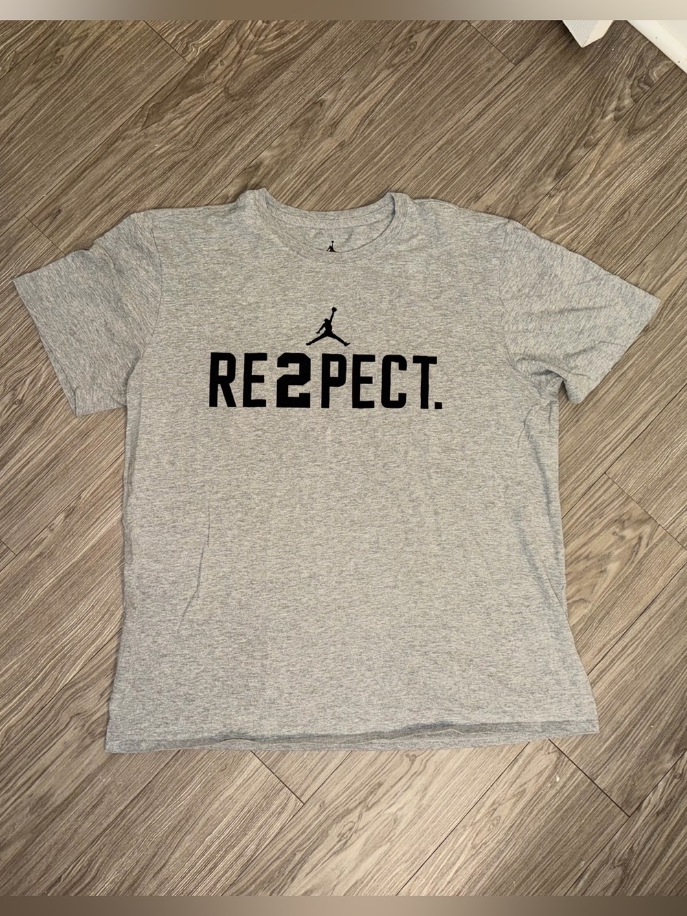 Jordan Brand RE2PECT Gray Graphic T-Shirt Respect size XL